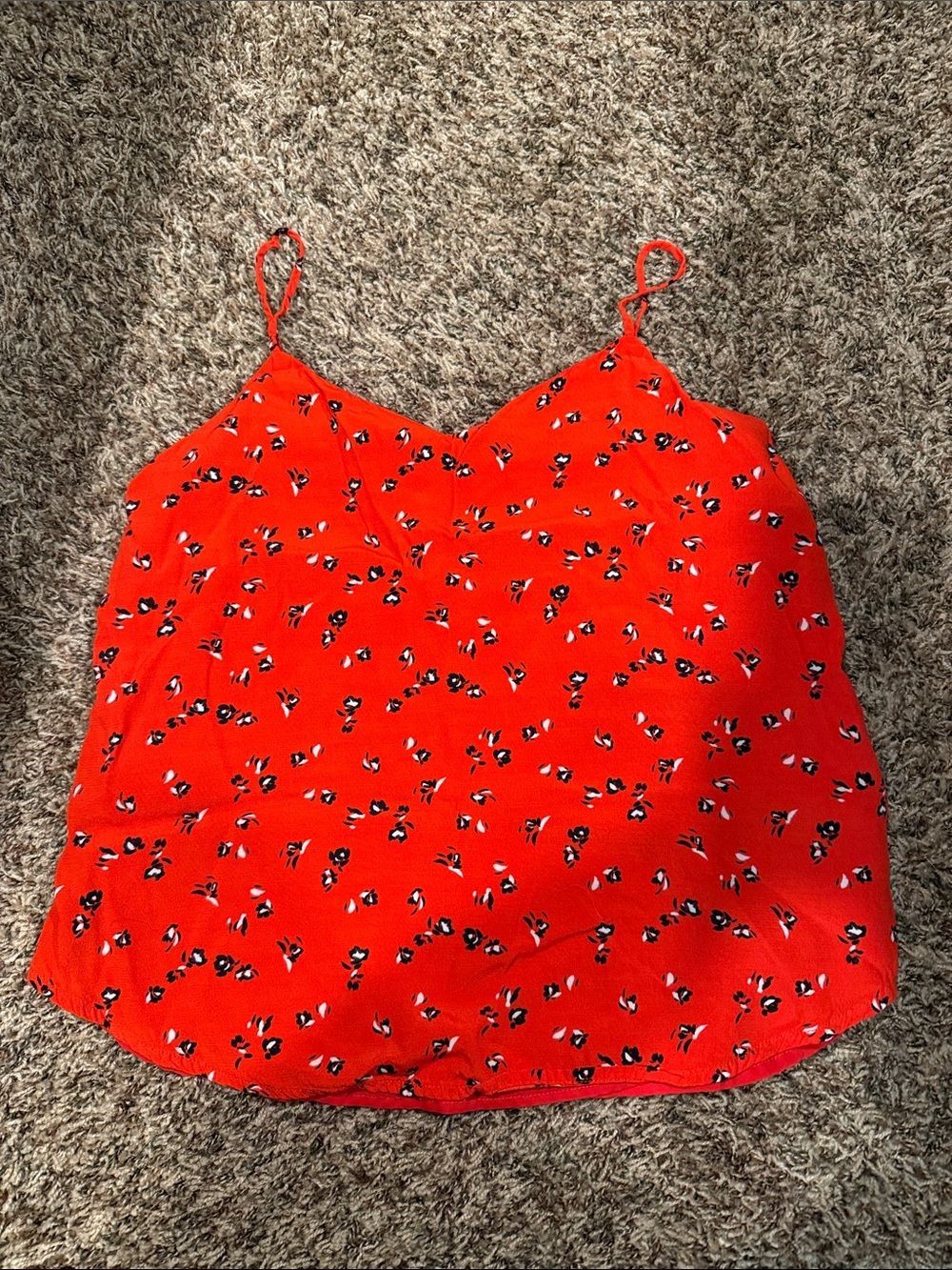 Red Floral Spaghetti-Strap Cami Top